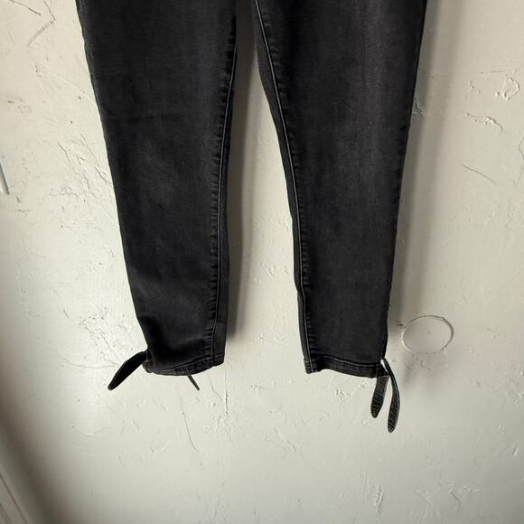 Abercrombie & Fitch Black Jeans‎ 27 High Rise Super Skinny Ankle Tie Hem Stretch - Picture 3 of 10